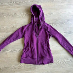 Athleta Triumph Hooded Sweatshirt size small Zip Jacket Purple 486251